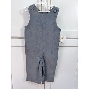 NWT Zuccini Gray Corduroy Boys Sz 3T Longall Boutique Cotton Sleeveles 1 Piece